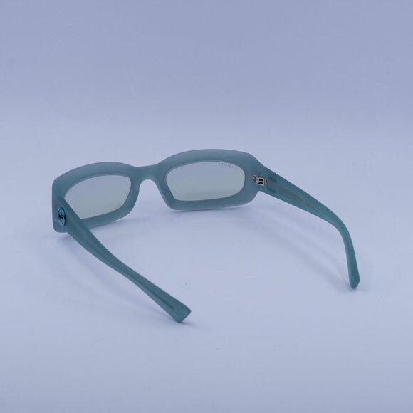 Gucci GG1786S 005 Sunglasses Light Green Rectangle Frame, Blue/Green Lenses - Picture 7 of 11
